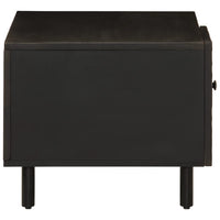 Tavolino da Salotto Nero 80x50x40 cm in Legno Massello di Mango 356823