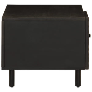 Tavolino da Salotto Nero 80x50x40 cm in Legno Massello di Mango 356823