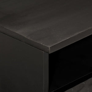 Tavolino da Salotto Nero 80x54x40 cm in Legno Massello di Mango 356832