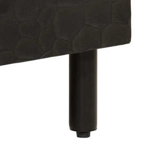 Tavolino da Salotto Nero 80x54x40 cm in Legno Massello di Mango 356832