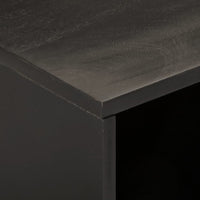 Mobile Porta TV Nero 80x31x46 cm in Legno Massello di Mango 356834