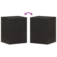 Mobile da Bagno a Parete Nero 38x33x48 cm Legno Massello Mango