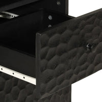 Mobile da Bagno Nero 38x33x160 cm in Legno Massello di Mango 356841