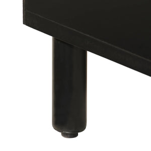 Mobile da Bagno Nero 38x33x160 cm in Legno Massello di Mango 356841