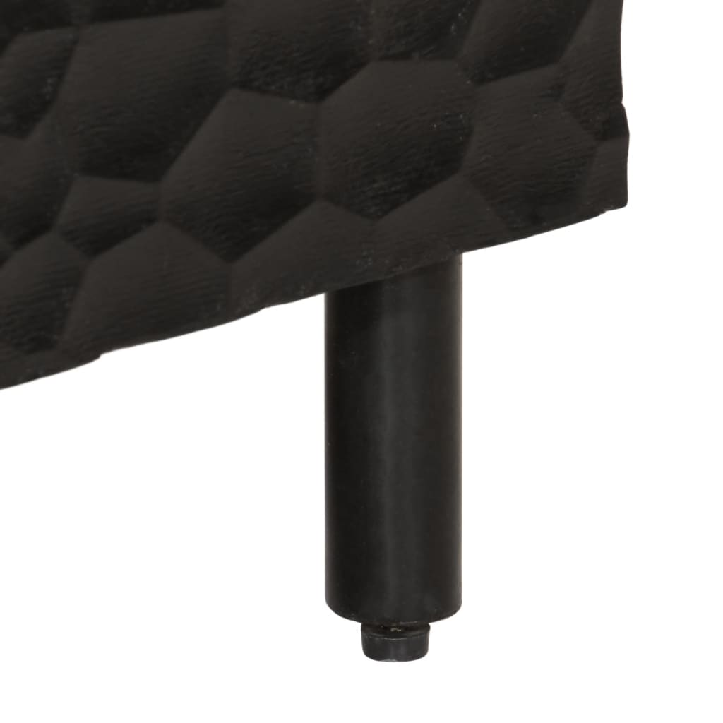 Credenza Nera 40x33x75 cm in Legno Massello di Mango 356842