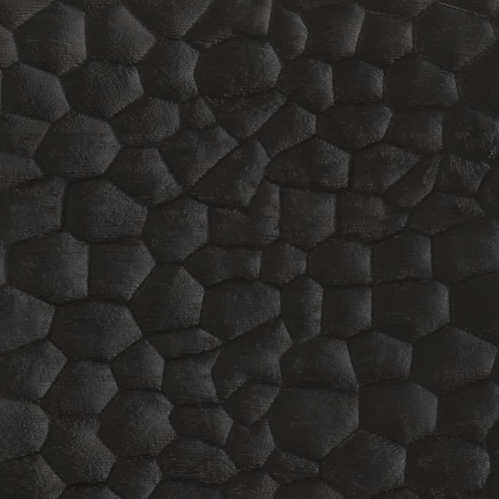 Credenza Nera 40x33x75 cm in Legno Massello di Mango 356842