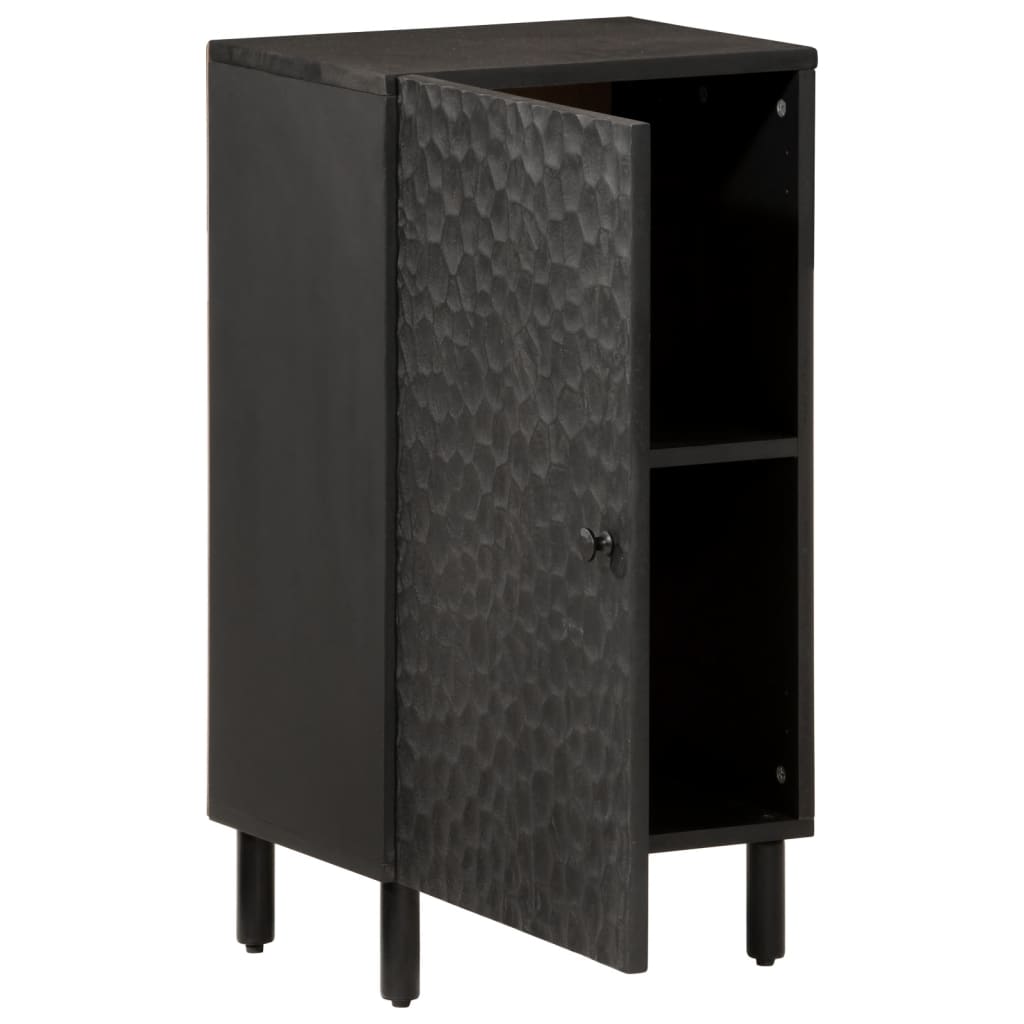 Credenza-Buffet-Armadio da cucina Nera 40x33x75 cm in Legno Massello di Mango 236879