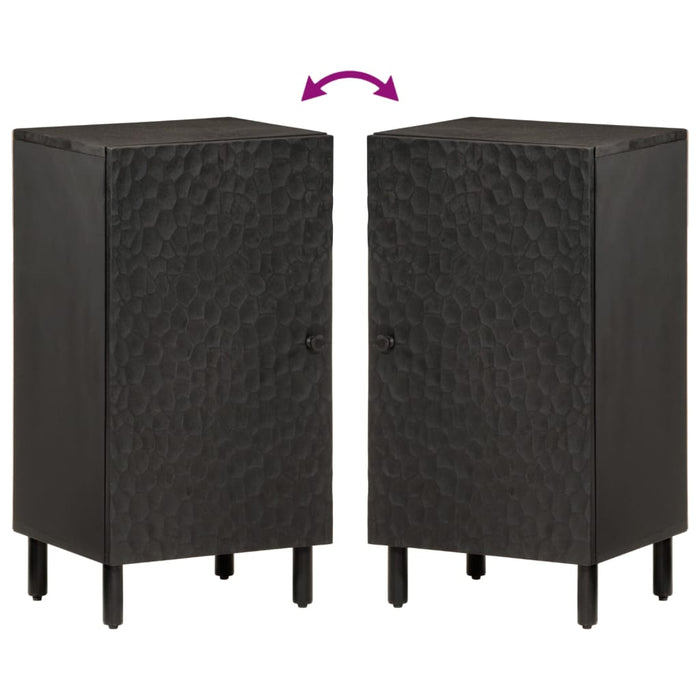 Credenza-Buffet-Armadio da cucina Nera 40x33x75 cm in Legno Massello di Mango 236879