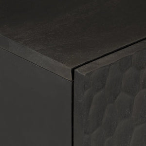 Credenza-Buffet-Armadio da cucina Nera 40x33x75 cm in Legno Massello di Mango 236879