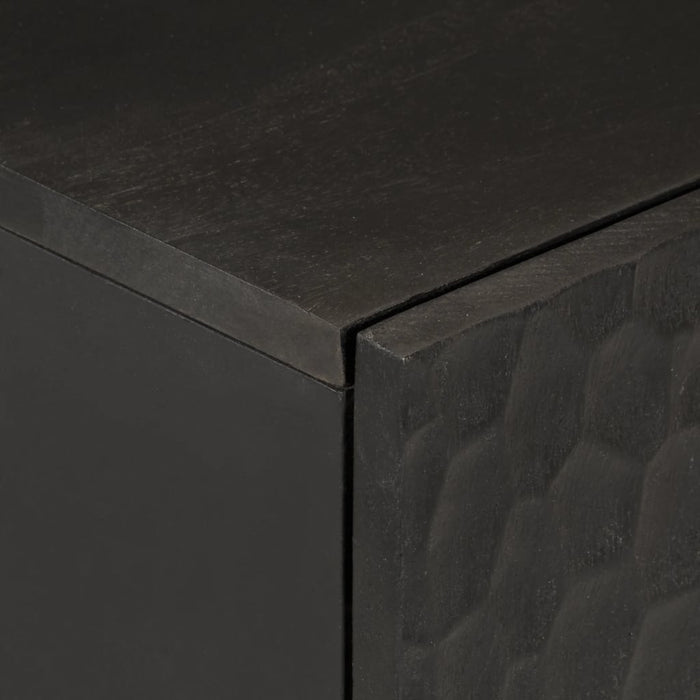 Credenza-Buffet-Armadio da cucina Nera 40x33x75 cm in Legno Massello di Mango 236879