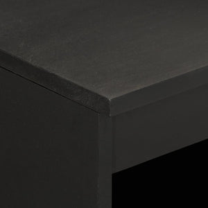 Credenza Nera 60x33x75 cm in Legno Massello di Mango 356844