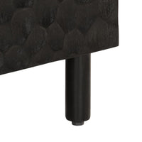 Credenza Nera 60x33x75 cm in Legno Massello di Mango 356844