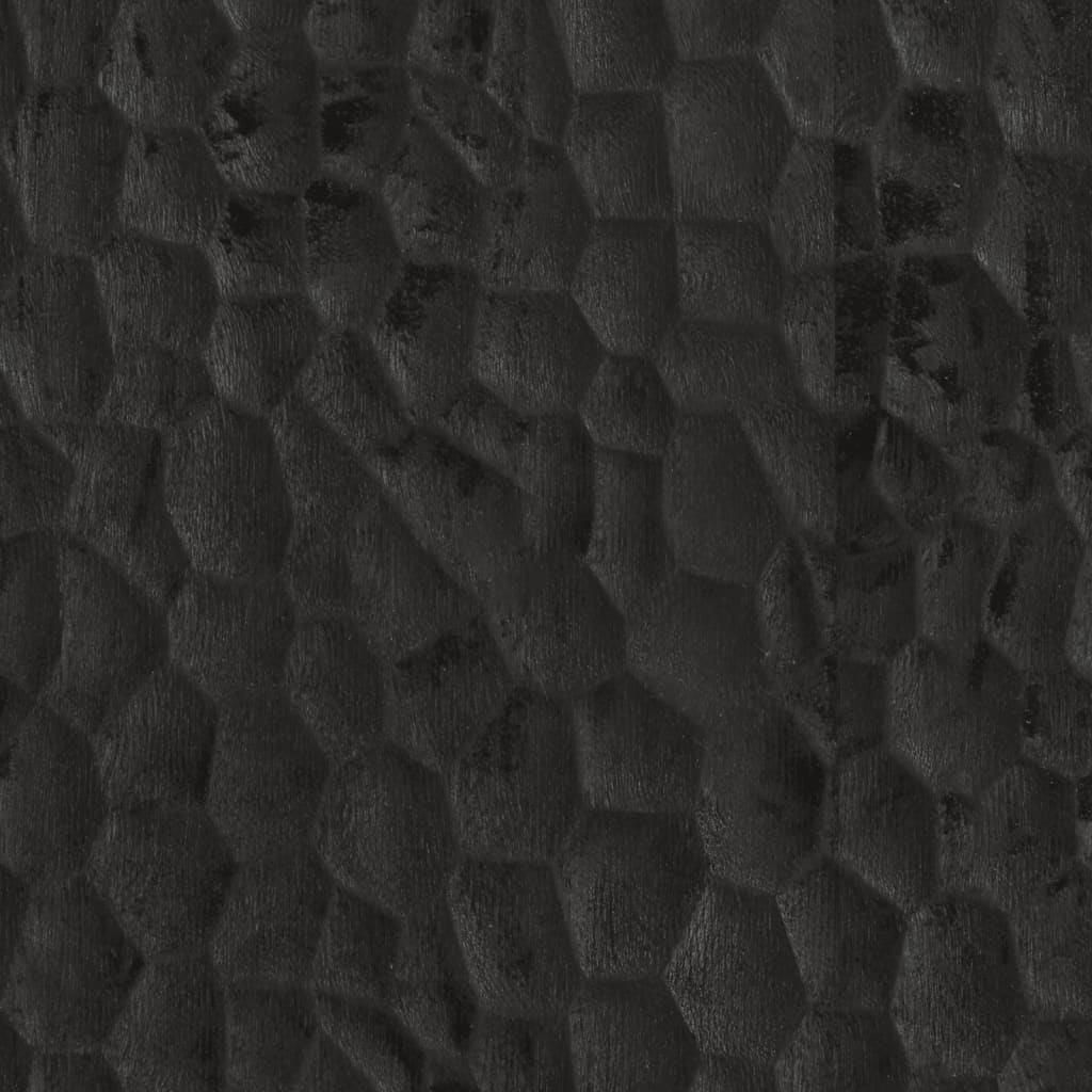 Credenza Nera 60x33x75 cm in Legno Massello di Mango 356844