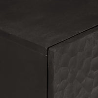 Credenza-Buffet-Armadio da cucina Nera 60x33x75 cm in Legno Massello di Mango 598574