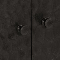 Credenza-Buffet-Armadio da cucina Nera 60x33x75 cm in Legno Massello di Mango 598574