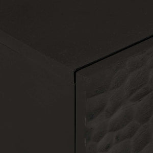 Credenza Nera 80x33x75 cm in Legno Massello di Mango 356846