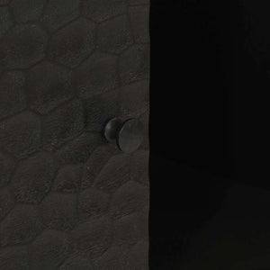 Credenza Nera 80x33x75 cm in Legno Massello di Mango 356846