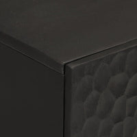 vidaXL Credenza Nera 90x33x75 cm in Legno Massello di Mango