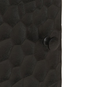 Credenza Nera 40x33x110 cm in Legno Massello di Mango 356848