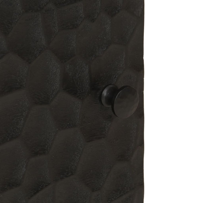 Credenza Nera 40x33x110 cm in Legno Massello di Mango 356848