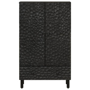 Credenza-Buffet-Armadio da cucina Nera 60x33x100 cm in Legno Massello di Mango 431578