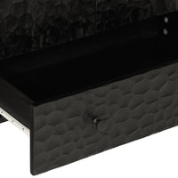 Credenza-Buffet-Armadio da cucina Nera 60x33x100 cm in Legno Massello di Mango 431578