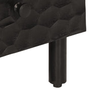 Credenza Nera 60x33x100 cm in Legno Massello di Mango 356849