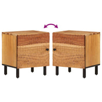 Comodini 2pz 40x33x46 cm in Legno Massello di Acacia 356852