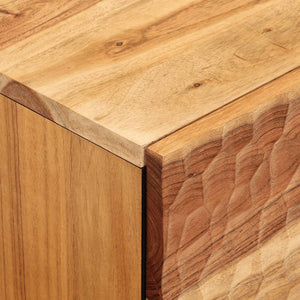 Comodini 2pz 40x33x46 cm in Legno Massello di Acacia 356852