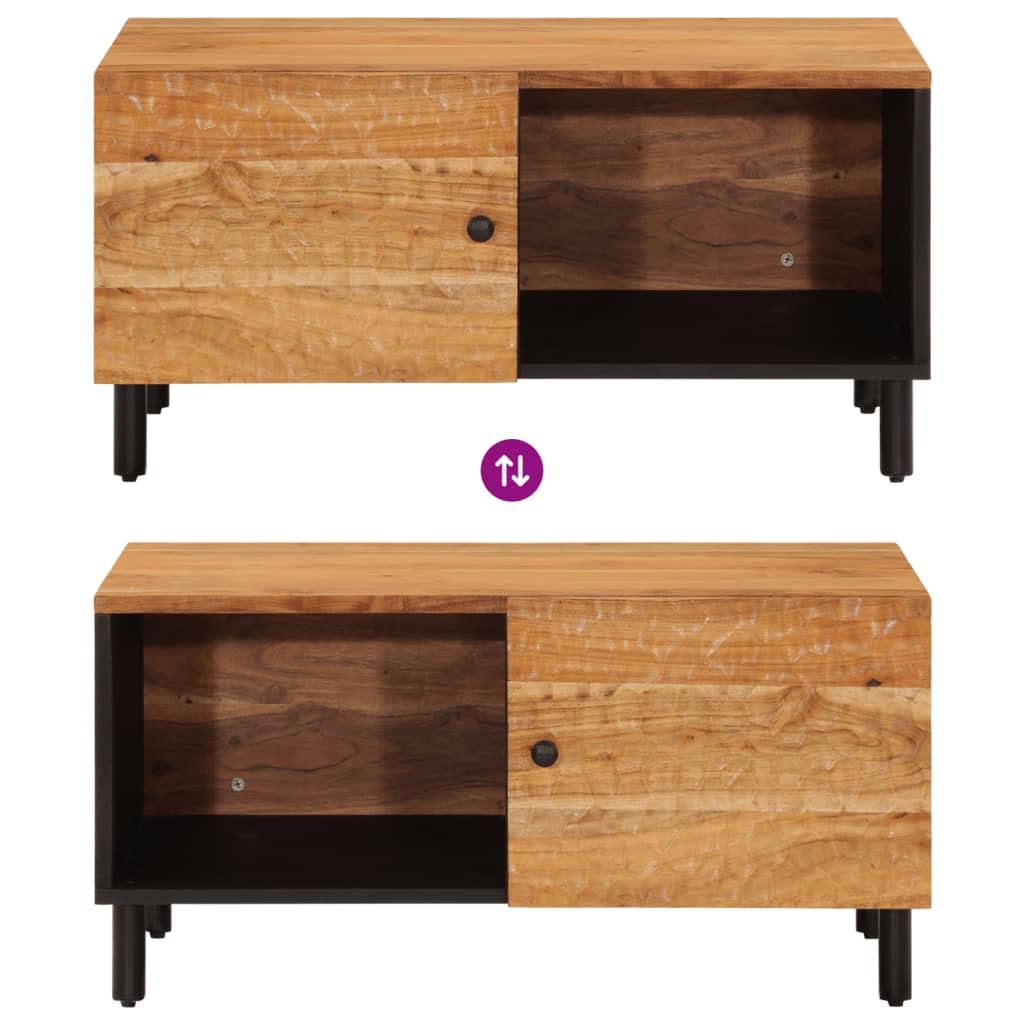 Tavolino da Salotto 80x50x40 cm Legno Massello di Acacia 356859