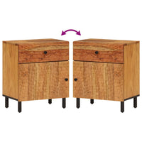 Comodino 50x33x60 cm in Legno Massello di Acacia 356863