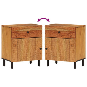 Comodino 50x33x60 cm in Legno Massello di Acacia 356863