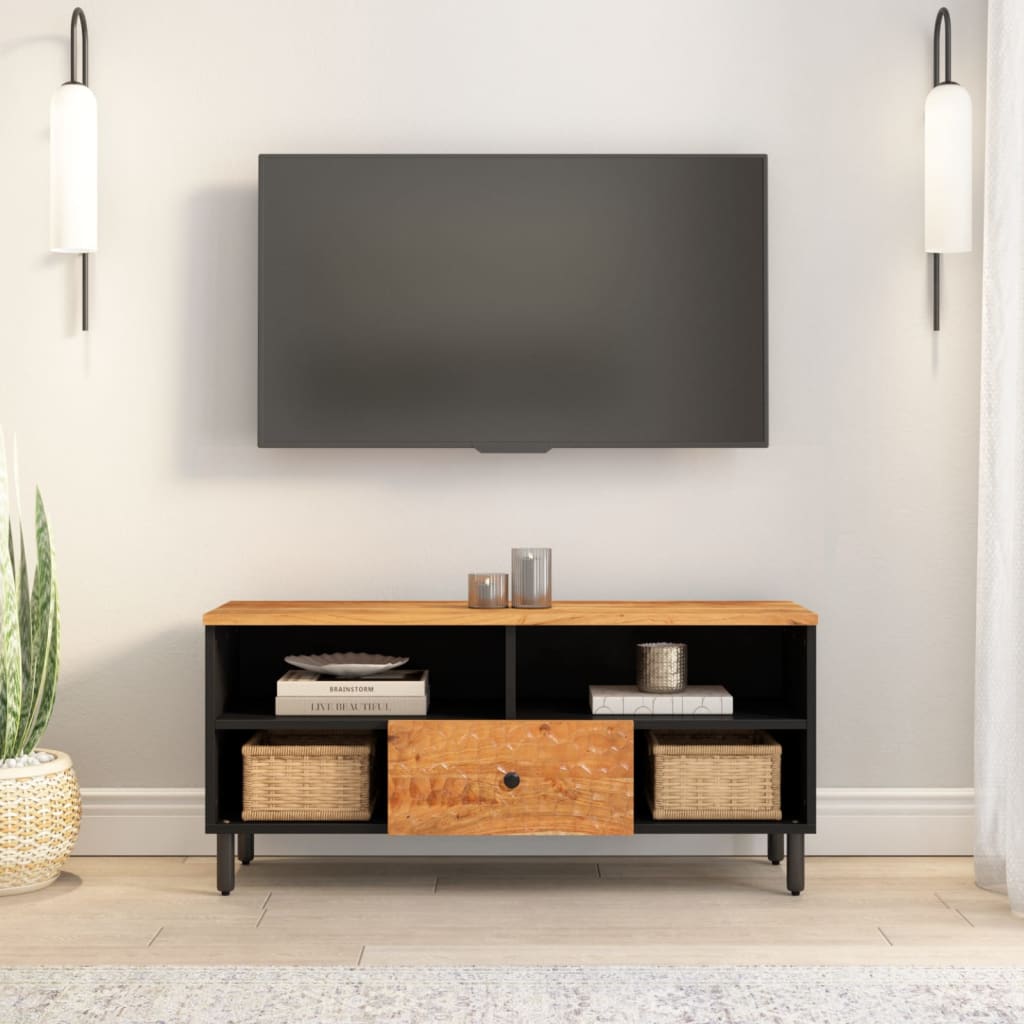 Mobile Porta TV-Mobile per TV-Credenza TV 100x33x46 cm in Legno Massello di Acacia 222525