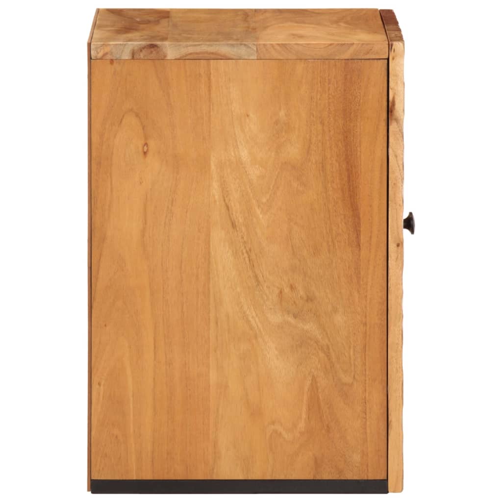Mobile da Bagno a Parete 38x33x48cm in Legno Massello di Acacia 356875