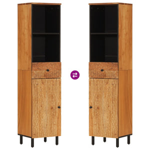 Mobile da Bagno 38x33x160 cm in Legno Massello di Acacia 356877