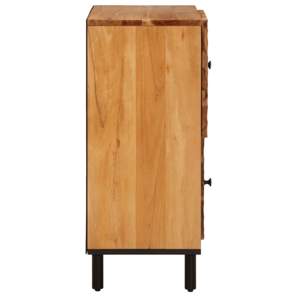 Credenza-Buffet-Armadio da cucina 80x33x75 cm in Legno Massello di Acacia