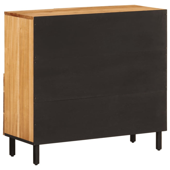 Credenza-Buffet-Armadio da cucina 80x33x75 cm in Legno Massello di Acacia
