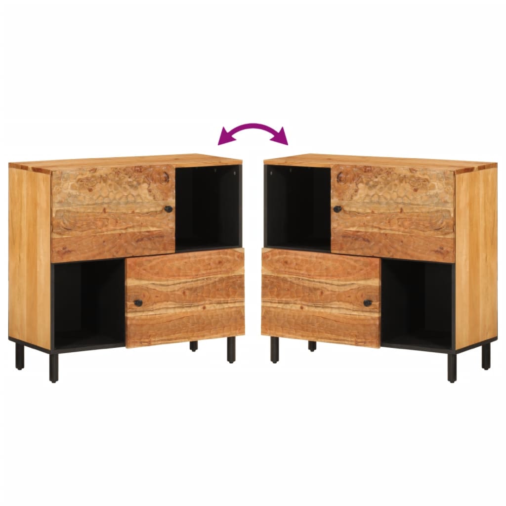 Credenza 80x33x75 cm in Legno Massello di Acacia 356882