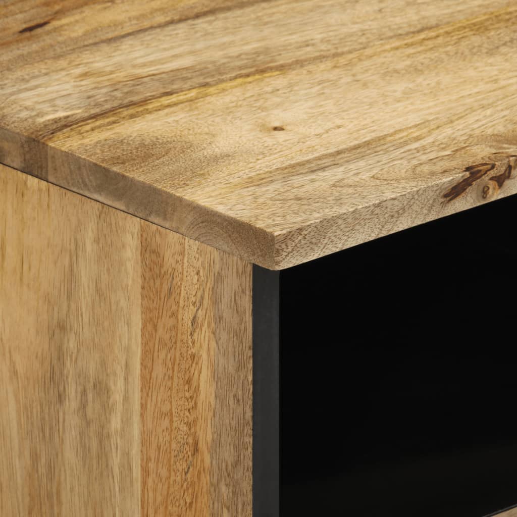 Comodino-Tavolino da notte 40x33x46 cm in Legno Massello di Mango 534284