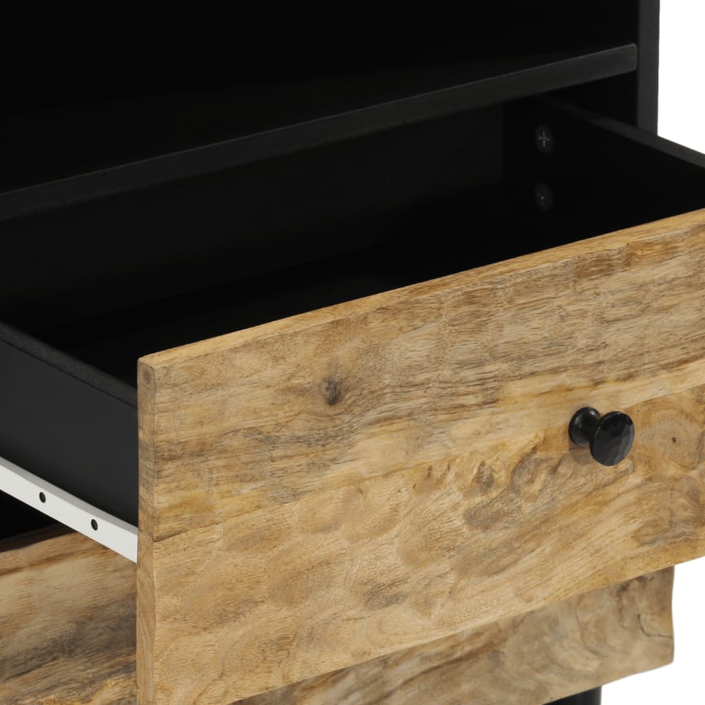 Comodino 50x33x60 cm in Legno Massello di Mango 356901