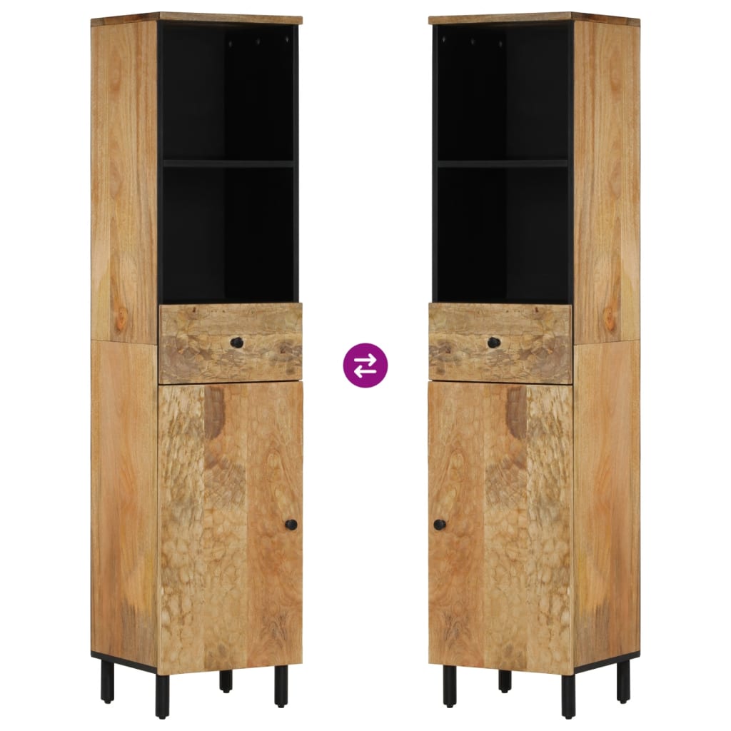 Mobile da Bagno 38x33x160 cm in Legno Massello di Mango 356913