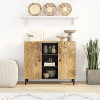 Credenza 90x33x75 cm in Legno Massello di Mangocod mxl 113312
