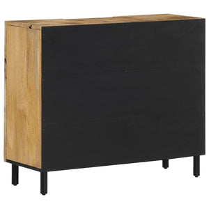 Credenza-Buffet-Armadio da cucina 90x33x75 cm in Legno Massello di Mango 208253