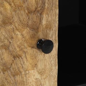 Credenza-Buffet-Armadio da cucina 90x33x75 cm in Legno Massello di Mango 208253