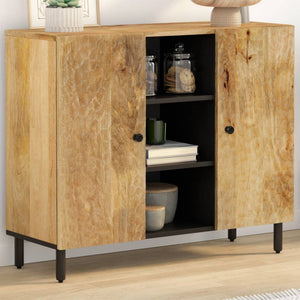 Credenza 90x33x75 cm in Legno Massello di Mango 356919