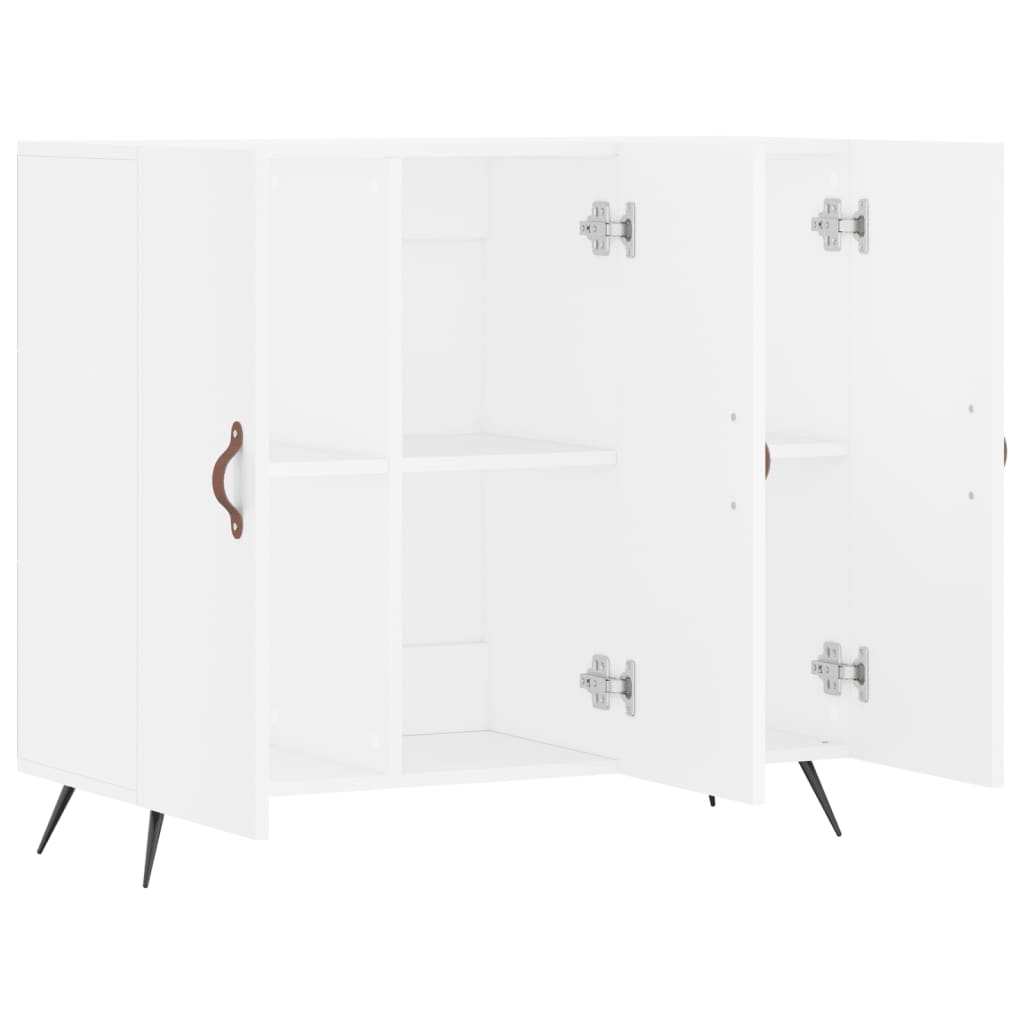 Credenza Bianca 90x34x80 cm in Legno Multistrato 828076