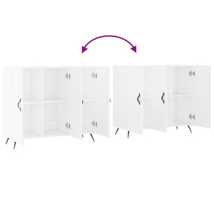 Credenza Bianca 90x34x80 cm in Legno Multistrato 828076