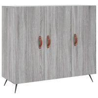Credenza Grigio Sonoma 90x34x80 cm in Legno Multistrato 828082