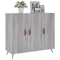 Credenza Grigio Sonoma 90x34x80 cm in Legno Multistrato 828082