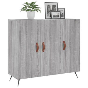 Credenza Grigio Sonoma 90x34x80 cm in Legno Multistrato 828082
